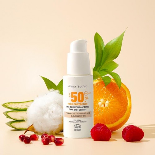 Anti-Pollution Face Mineral Sunscreen Spf50 ALMA SECRET Solar facial precio