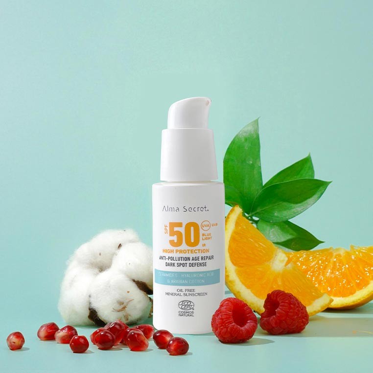Alma Secret Anti-pollution Age Defense Mineral Sunscreen SPF50 Facial Cream  - 50 ml - INCI Beauty